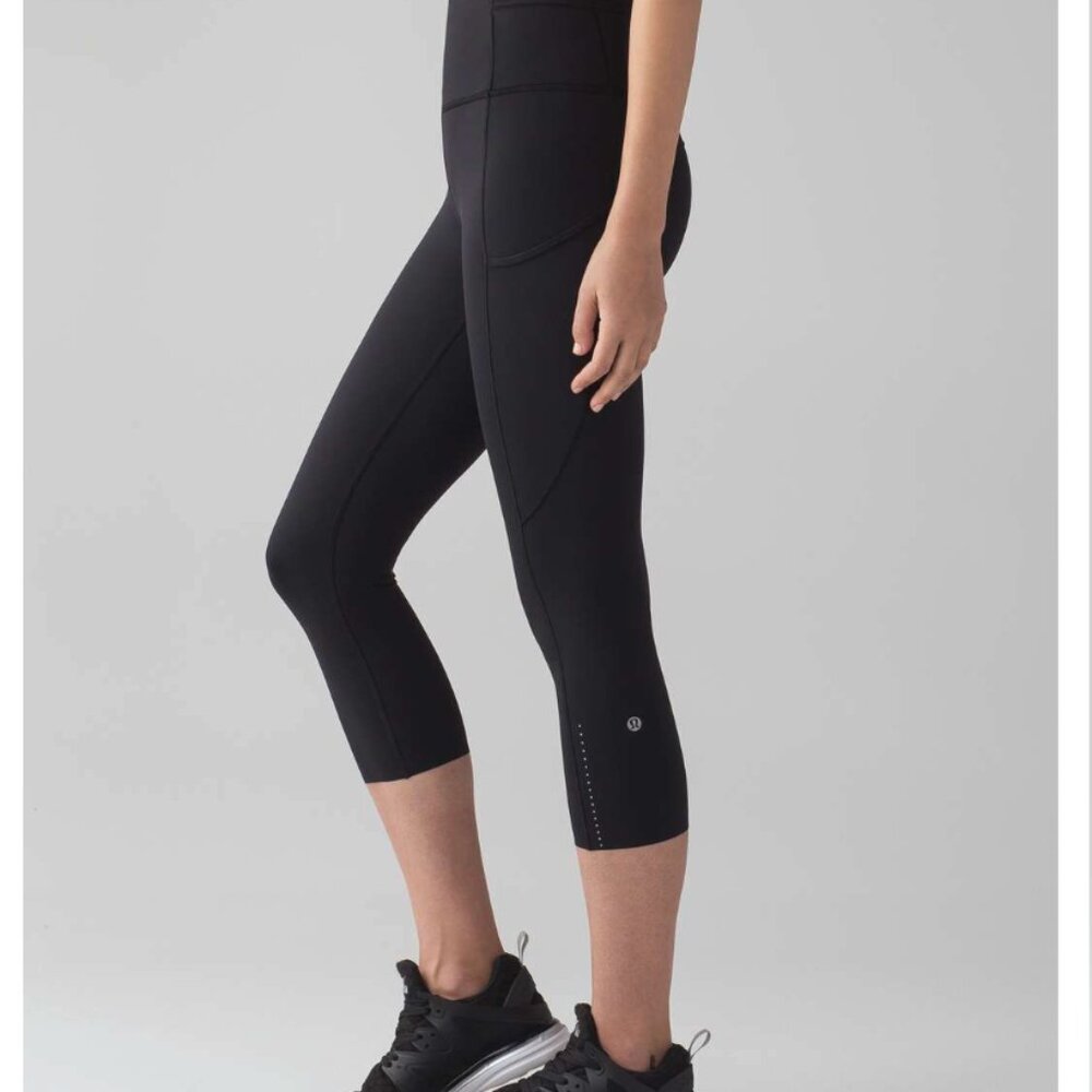 Lululemon Fast & Free Crop II *Nulux 19, Black, Size 8